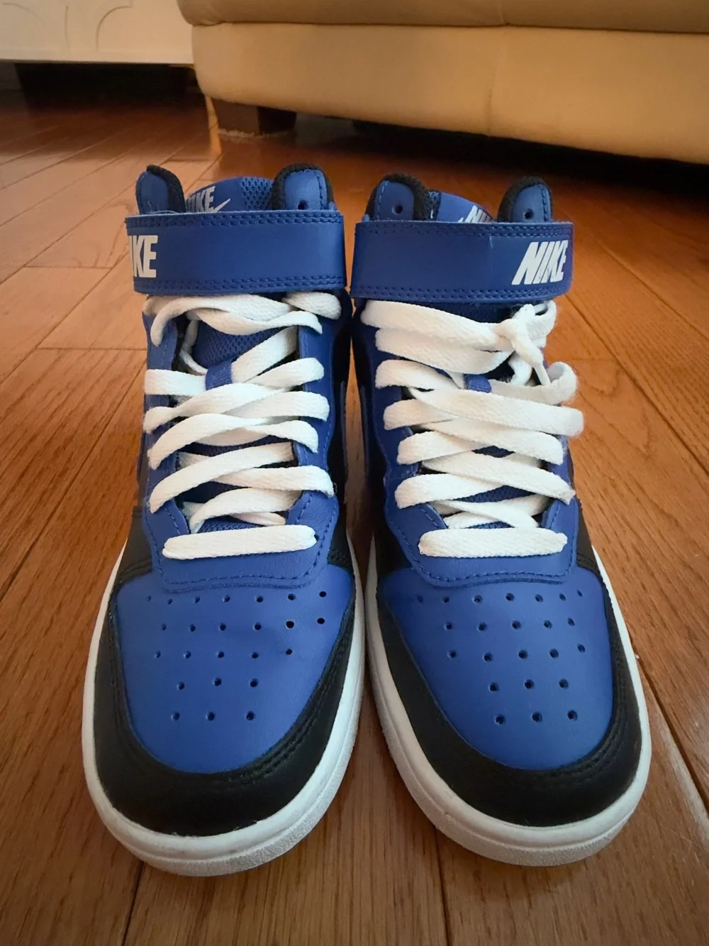 Nike Men’s High-Top Basketball Sneakers in Blue and Black